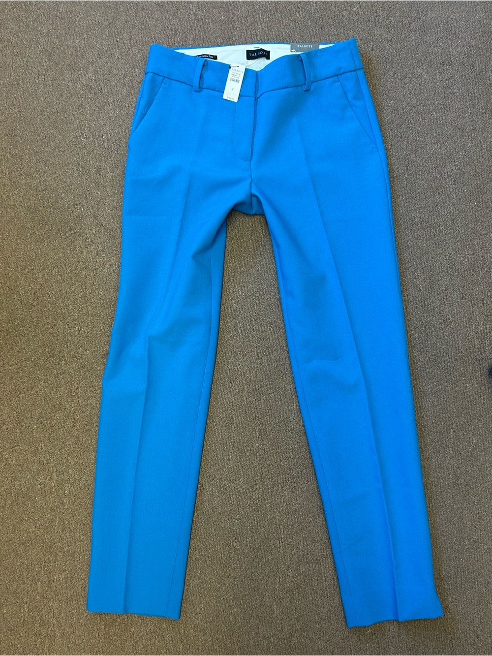 Talbots Bright Blue Cropped Dress Pants